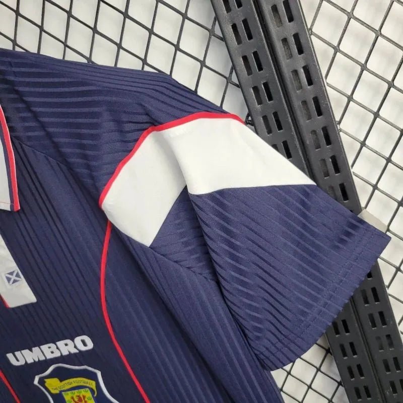Scotland 🏴󠁧󠁢󠁳󠁣󠁴󠁿 World Cup 1998 Home Jersey. - World Cup Retro Soccer Shop