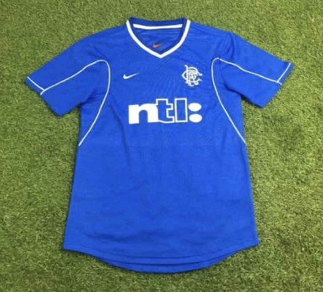 Glasgow Rangers 99/2000 Home Retro Kit.