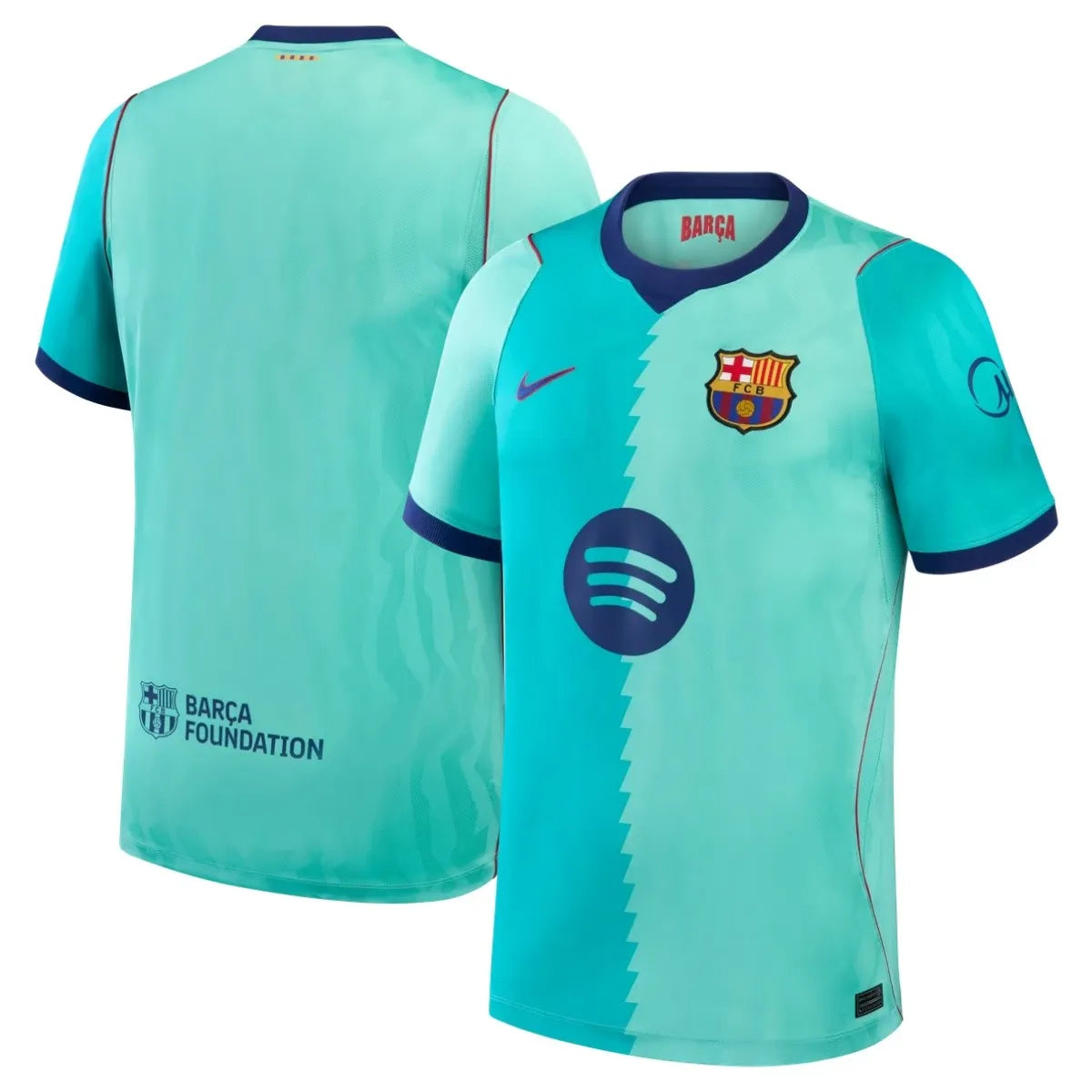 Barcelona FC 26/27 third jersey, short sleeve, featuring team logo and vibrant design, from World Cup Retro Soccer Shop.