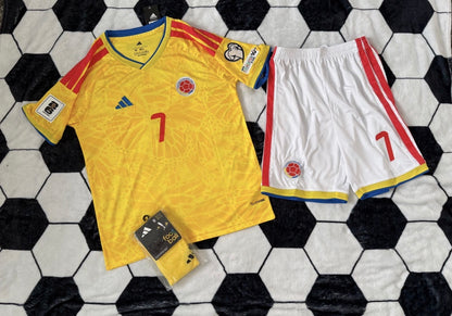 Colombia 🇨🇴 2026 World Cup Kids Kit Set Home Jersey, Shorts & Socks.