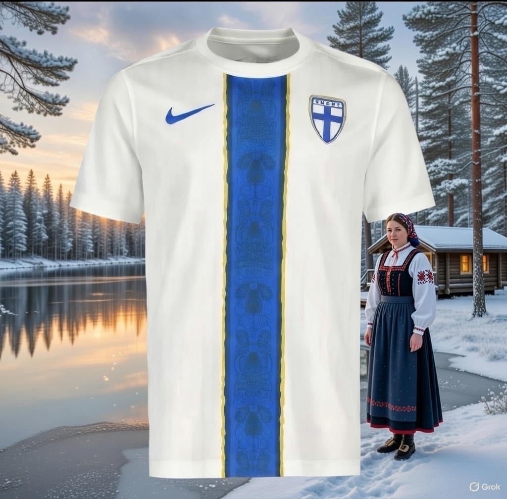 Finland 🇫🇮 2025 Away Jersey. - World Cup Retro Soccer Shop