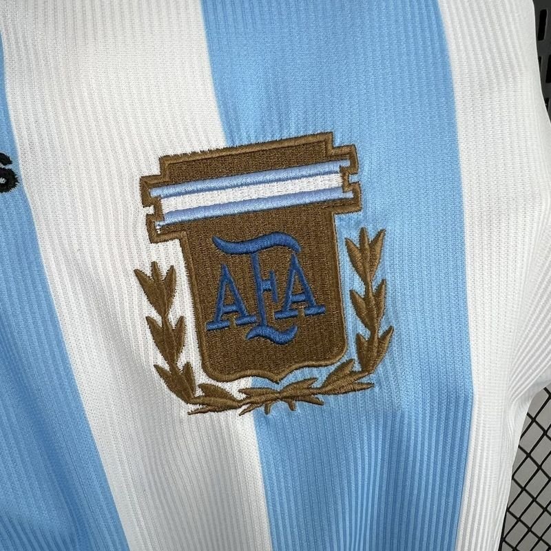 Argentina 🇦🇷 1998 World Cup Long Sleeve Home Jersey. - World Cup Retro Soccer Shop