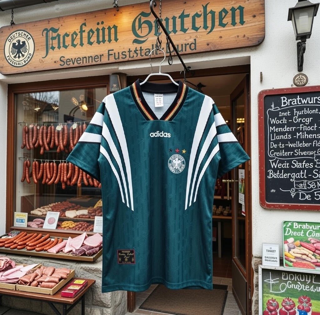 Germany 🇩🇪 “Euro 96” European Cup Champions Away Jersey. - World Cup Retro Soccer Shop