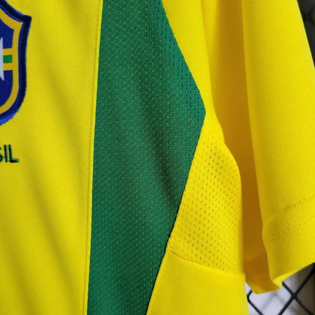 Brazil 🇧🇷 2002 World Cup “Champions” Home Jersey. - World Cup Retro Soccer Shop