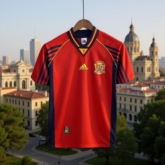 Spain 🇪🇸 1998 World Cup Home Jersey. - World Cup Retro Soccer Shop