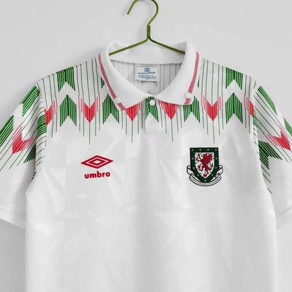Wales 🏴󠁧󠁢󠁷󠁬󠁳󠁿 1990/92 Away Jersey. - World Cup Retro Soccer Shop