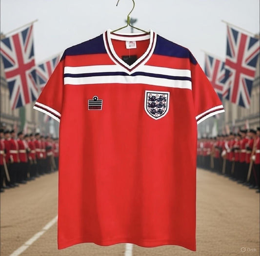 England 🏴󠁧󠁢󠁥󠁮󠁧󠁿 1982 World Cup Away Jersey. - World Cup Retro Soccer Shop