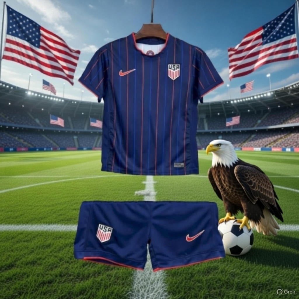 USA 🇺🇸 2025 Kids Kit Set, Away Jersey Shorts & Socks. - World Cup Retro Soccer Shop