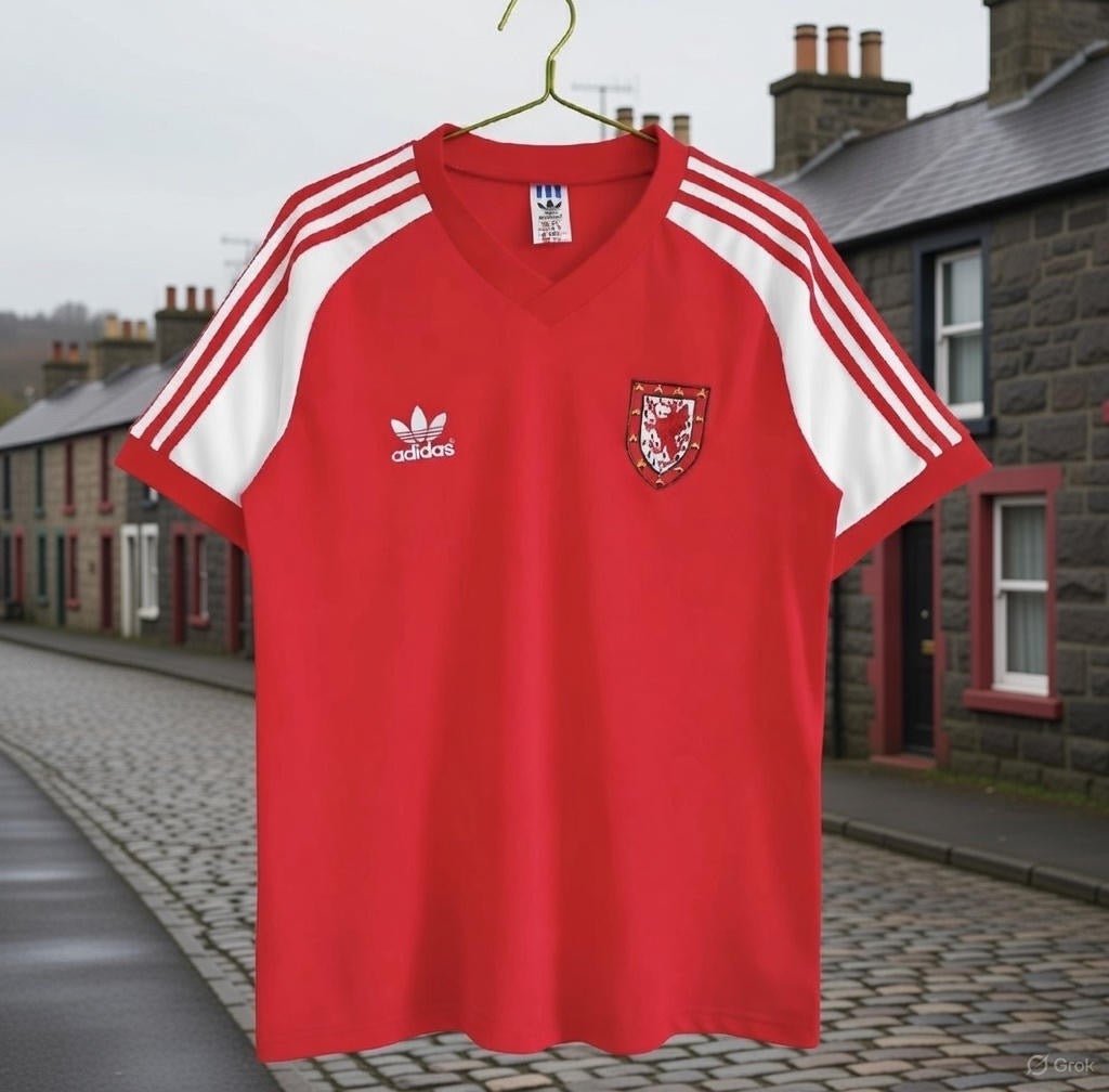 Wales 🏴󠁧󠁢󠁷󠁬󠁳󠁿 1982 Home Jersey. - World Cup Retro Soccer Shop