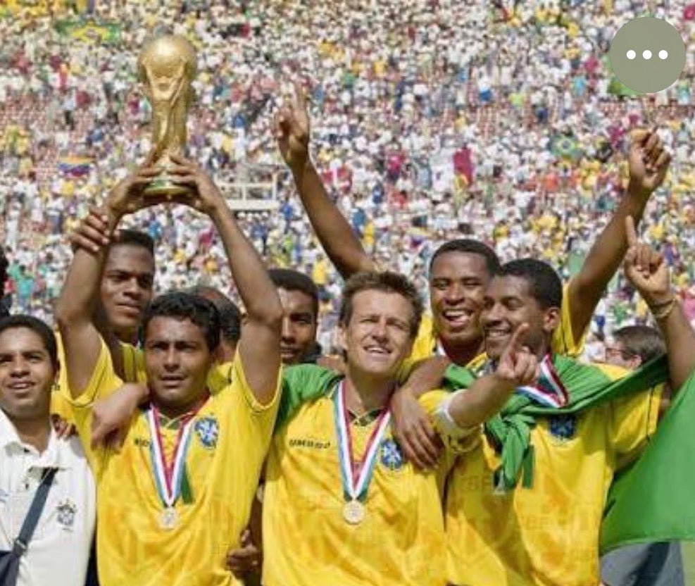 Brazil 🇧🇷 1994 World Cup “Champions” Home Jersey. - World Cup Retro Soccer Shop