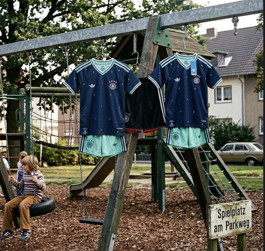 Germany 🇩🇪 2026 World Cup Kids Kit Set, Away Jersey Shorts & Socks.