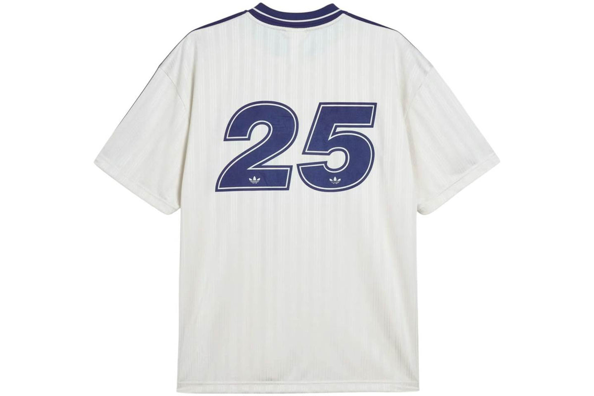 White Adidas OASIS TOUR lifestyle short sleeve soccer kit with team logo, designed for casual sportswear, by World Cup Retro Soccer Shop.