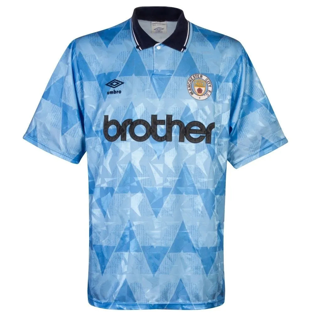 Manchester City FC 89/91 Home Retro Jersey.