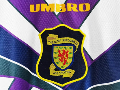 Scotland 🏴󠁧󠁢󠁳󠁣󠁴󠁿 Euro 1996 Away Jersey. - World Cup Retro Soccer Shop