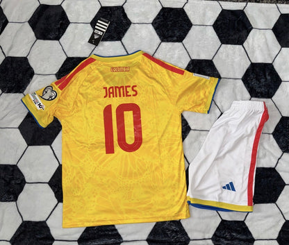 Colombia 🇨🇴 2026 World Cup Kids Kit Set Home Jersey, Shorts & Socks.