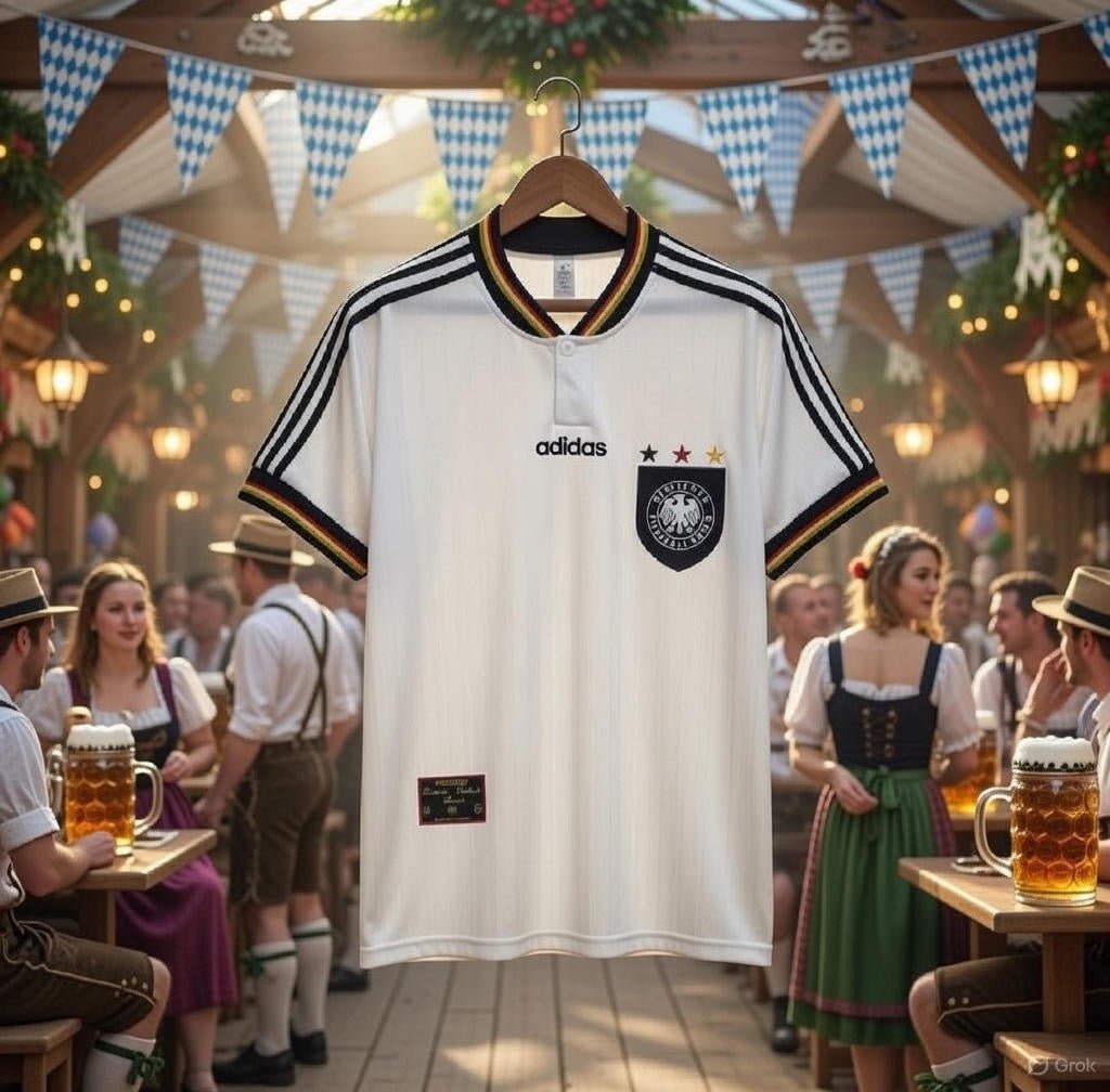 Germany 🇩🇪 “Euro 96” European Cup Champions Home Jersey. - World Cup Retro Soccer Shop