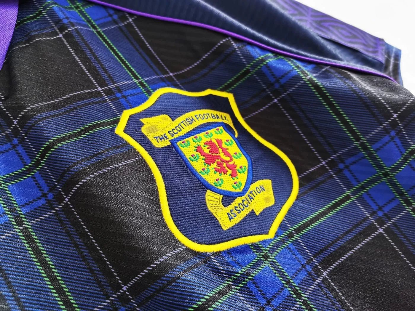 Scotland 🏴󠁧󠁢󠁳󠁣󠁴󠁿 Euro 1996 Home Jersey. - World Cup Retro Soccer Shop