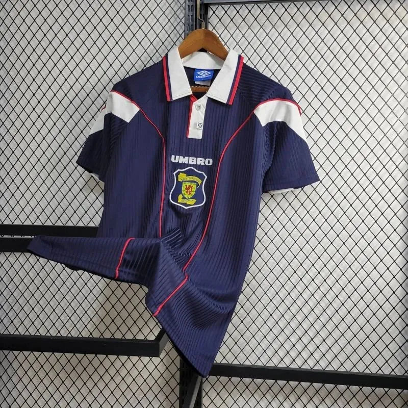 Scotland 🏴󠁧󠁢󠁳󠁣󠁴󠁿 World Cup 1998 Home Jersey. - World Cup Retro Soccer Shop