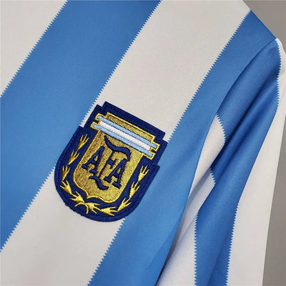 Argentina 🇦🇷 1986 World Cup “Champions” Home Jersey. - World Cup Retro Soccer Shop