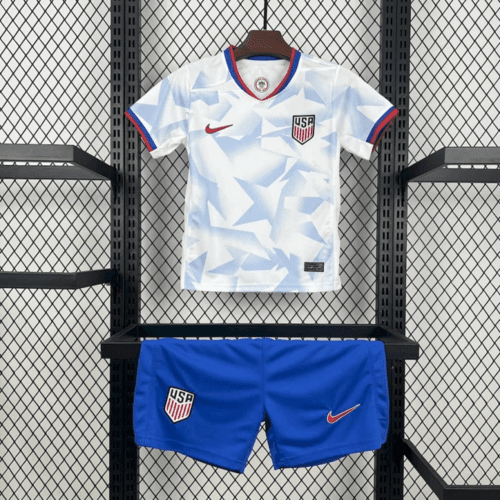 USA 🇺🇸 2025 Kids Kit Set, Home Jersey Shorts & Socks. - World Cup Retro Soccer Shop