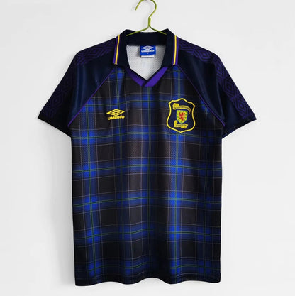 Scotland 🏴󠁧󠁢󠁳󠁣󠁴󠁿 Euro 1996 Home Jersey. - World Cup Retro Soccer Shop