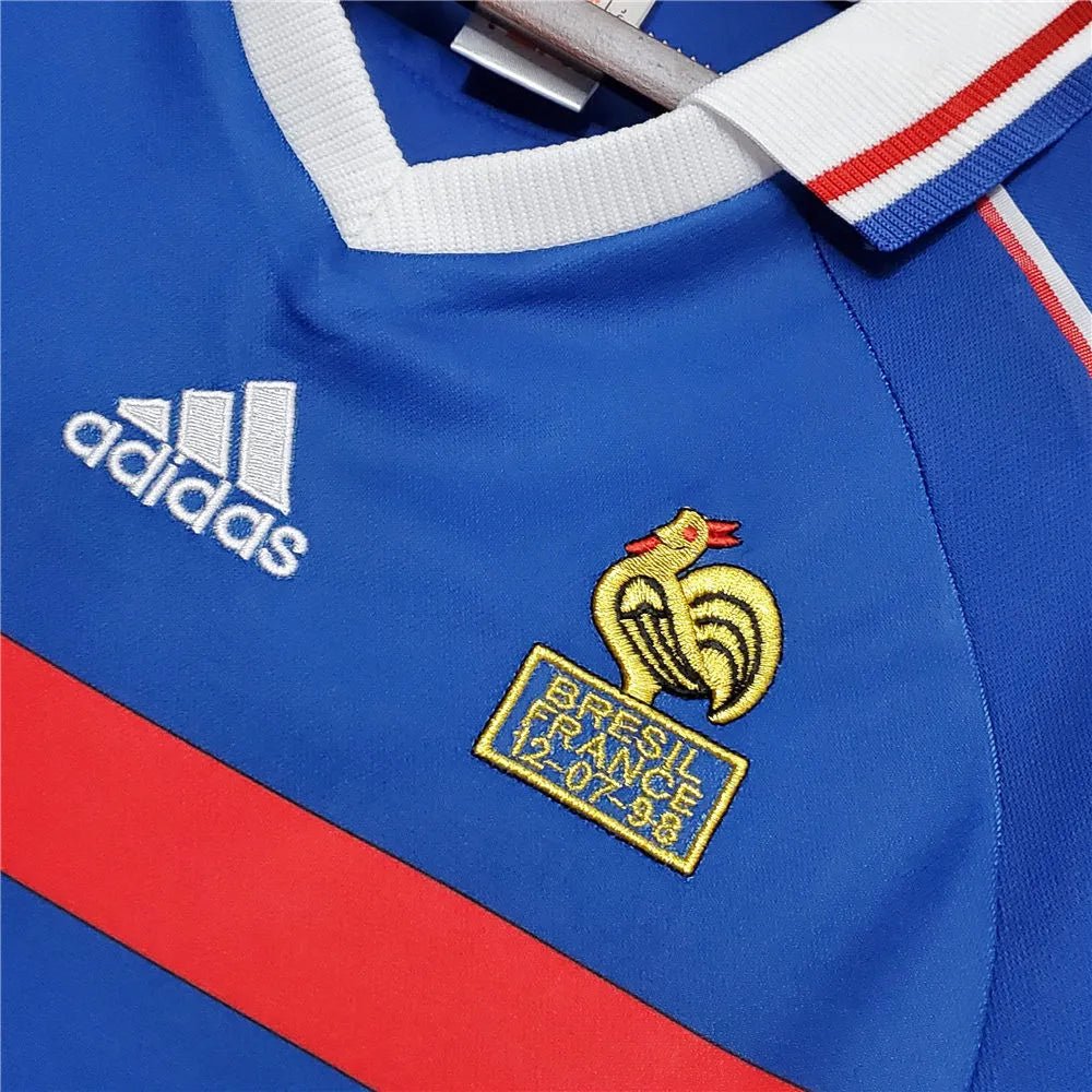 France 🇫🇷 1998 World Cup Champions Home Jersey. - World Cup Retro Soccer Shop