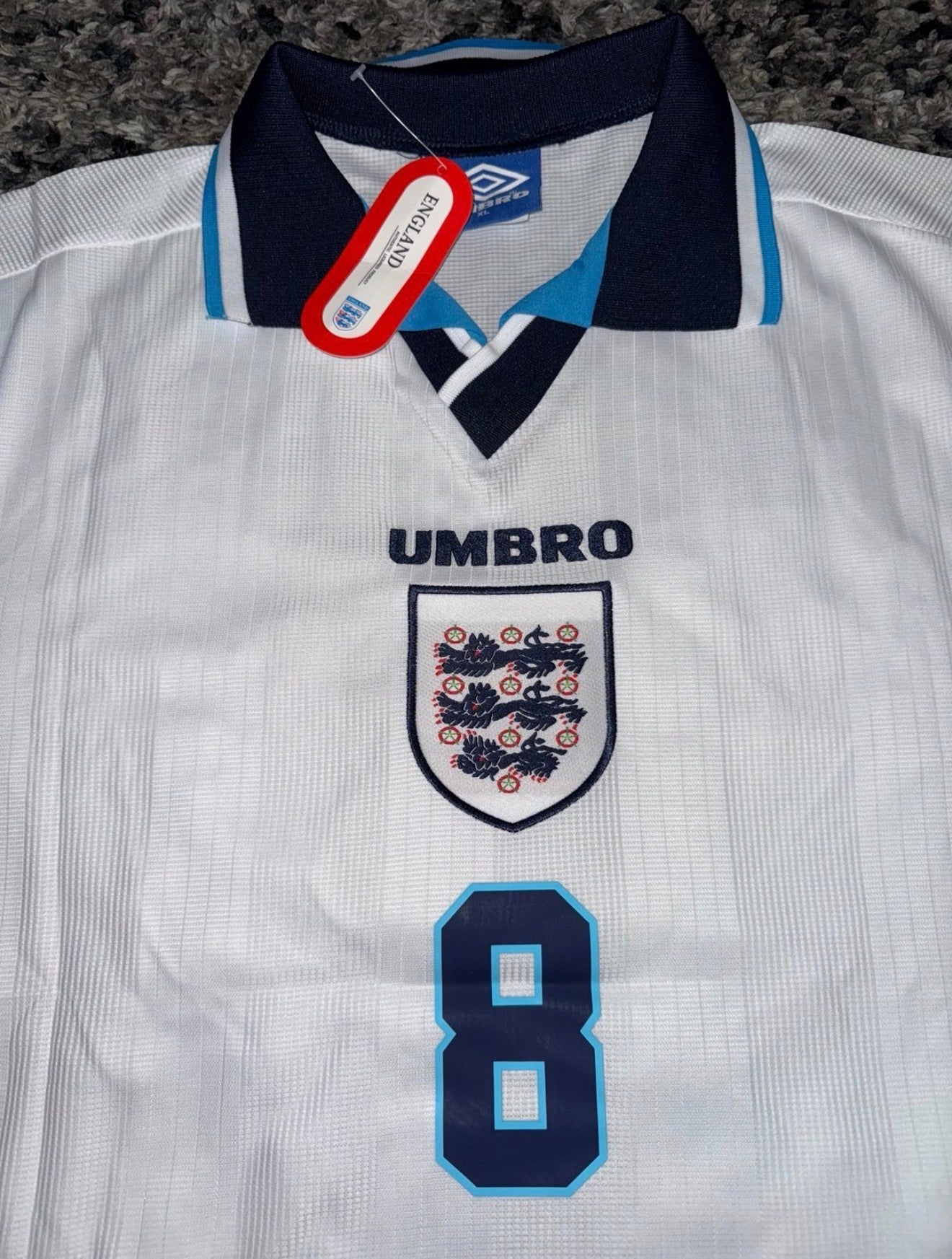England 🏴󠁧󠁢󠁥󠁮󠁧󠁿 1996 “Euro 96” Home Jersey. - World Cup Retro Soccer Shop