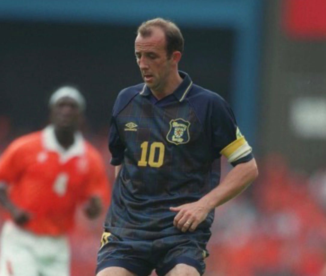 Scotland 🏴󠁧󠁢󠁳󠁣󠁴󠁿 Euro 1996 Home Jersey. - World Cup Retro Soccer Shop