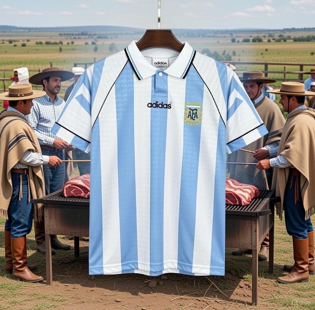 Argentina 🇦🇷 1994/96 World Cup Home Jersey. - World Cup Retro Soccer Shop