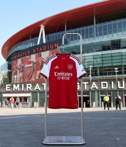 Arsenal FC 26/27 Home Kit. Gold Premier League patch.