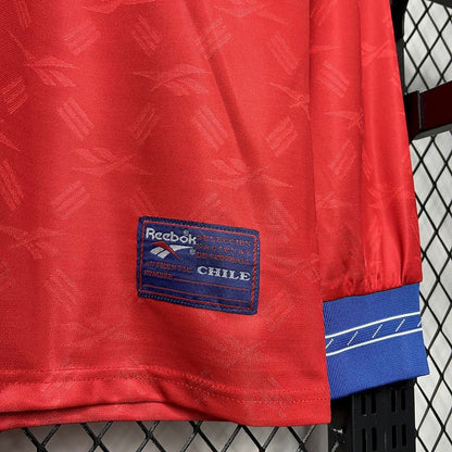 Chile 🇨🇱 1998 World Cup Long Sleeve Home Jersey. - World Cup Retro Soccer Shop
