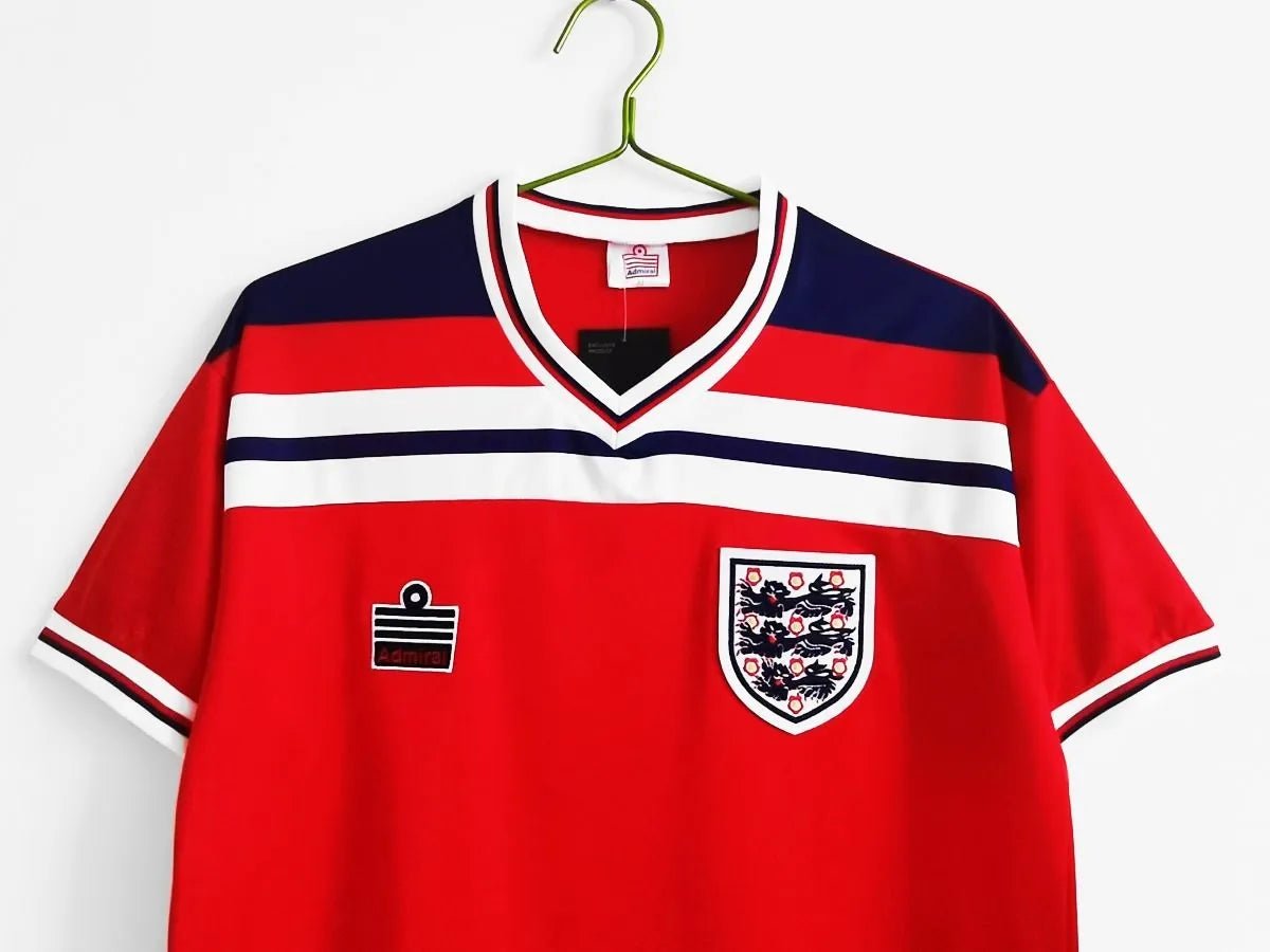 England 🏴󠁧󠁢󠁥󠁮󠁧󠁿 1982 World Cup Away Jersey. - World Cup Retro Soccer Shop