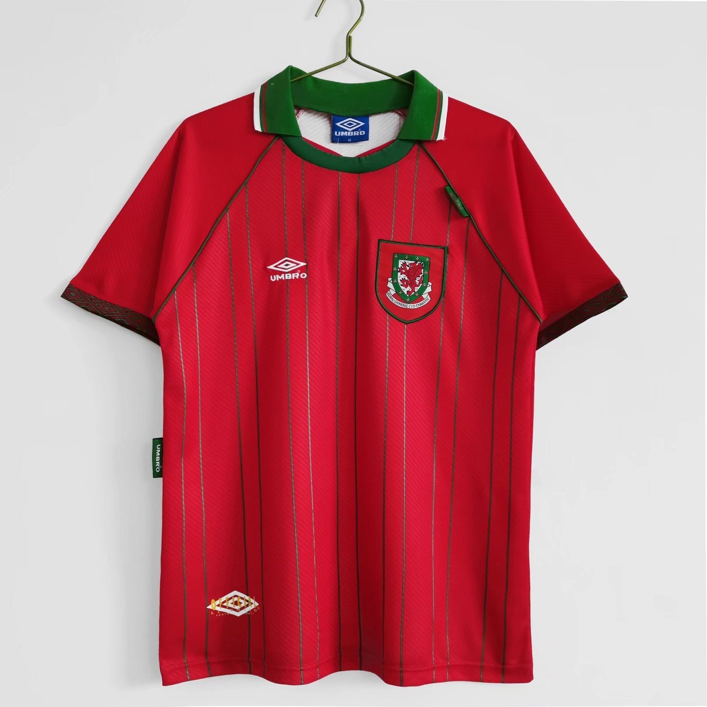 Wales 🏴󠁧󠁢󠁷󠁬󠁳󠁿 1994/96 Home Jersey. - World Cup Retro Soccer Shop