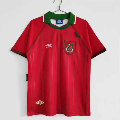 Wales 🏴󠁧󠁢󠁷󠁬󠁳󠁿 1994/96 Home Jersey. - World Cup Retro Soccer Shop