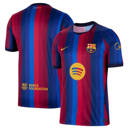Barcelona FC 26/27 home short sleeve jersey by World Cup Retro Soccer Shop, featuring team crest and classic design.