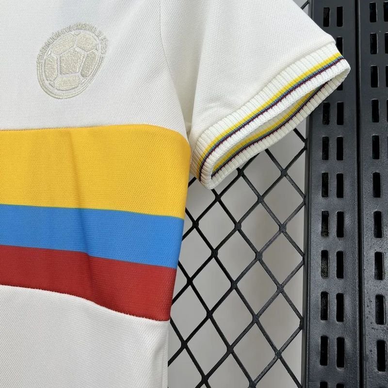 Colombia 🇨🇴 Retro Kids Kit Set Home Jersey, Shorts & Socks. - World Cup Retro Soccer Shop