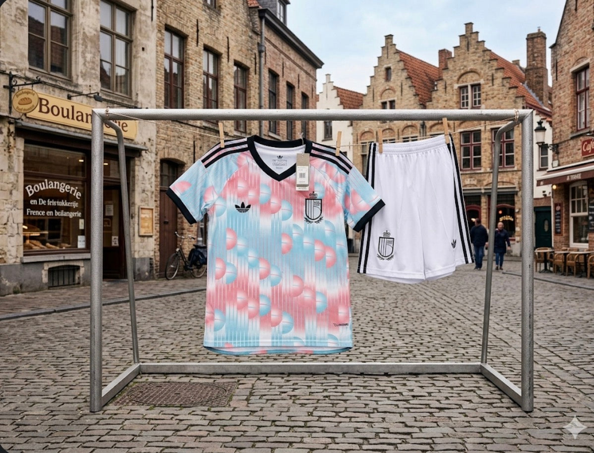 Belgium 🇧🇪 2026 Kids Kit Set Away Jersey, Shorts & Socks.