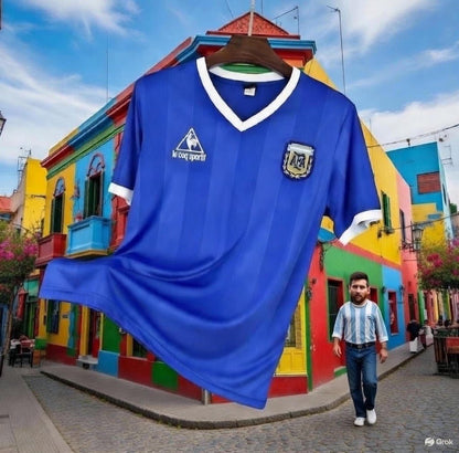 Argentina 🇦🇷 1986 World Cup “Champions” Away Jersey. - World Cup Retro Soccer Shop