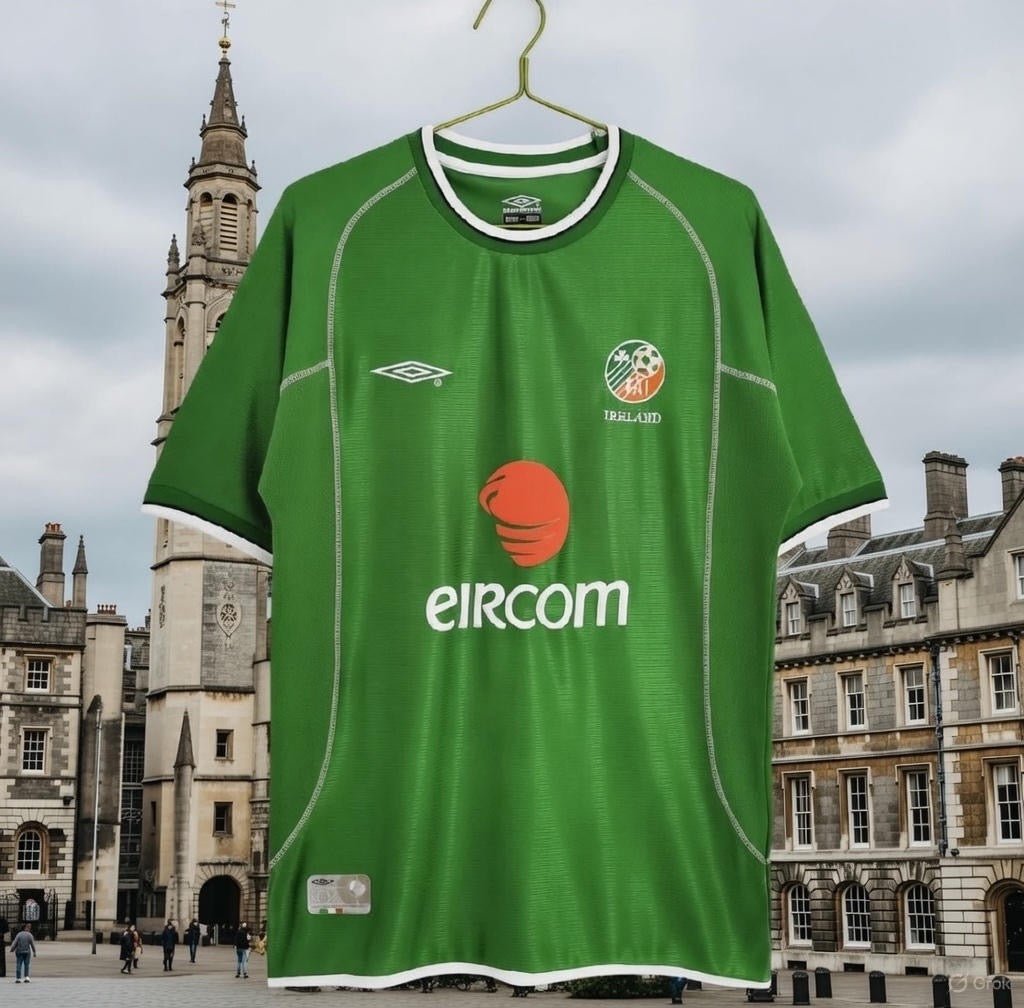 Ireland 🇮🇪 2002 World Cup Home Jersey. - World Cup Retro Soccer Shop