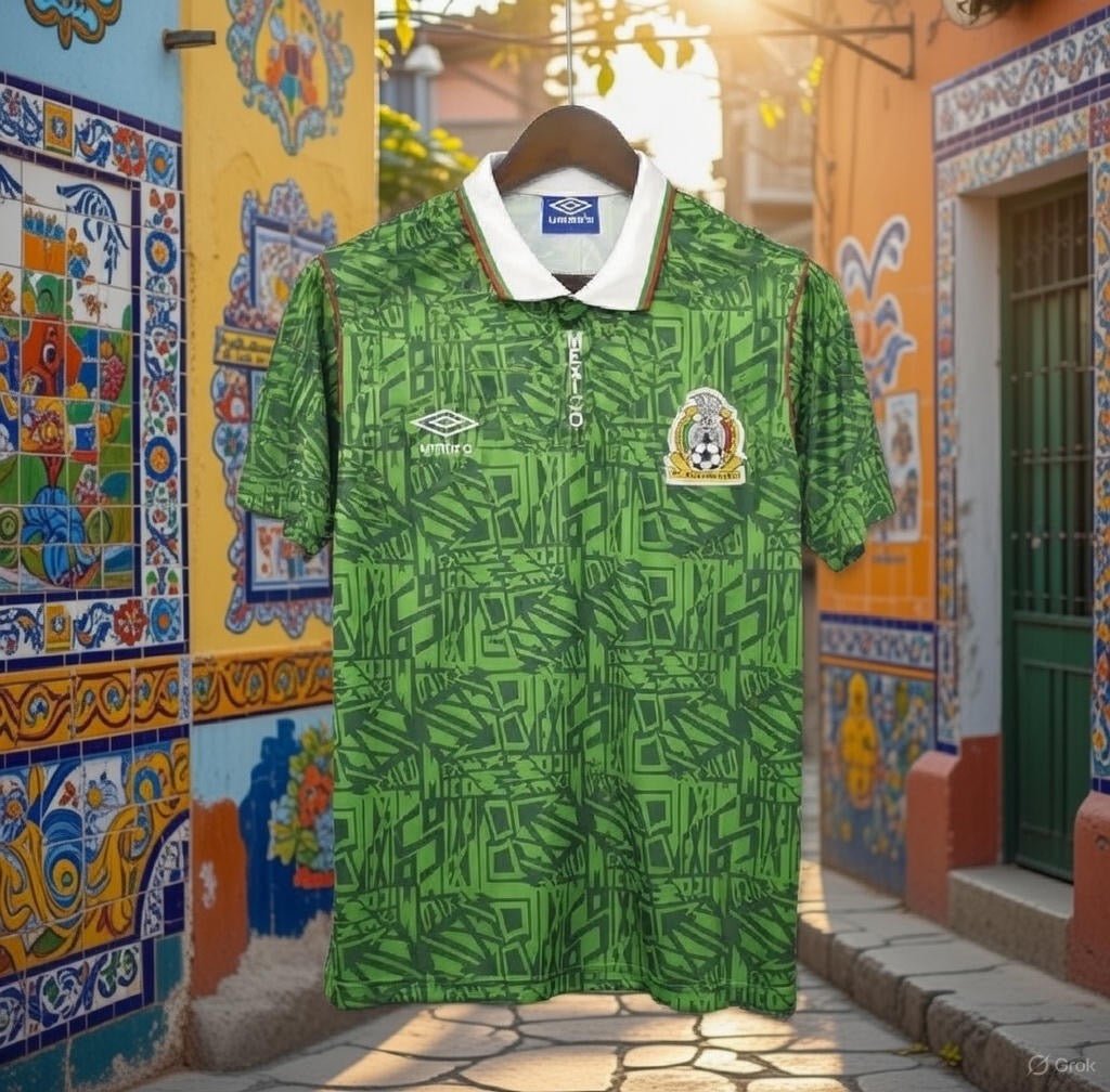 Mexico 🇲🇽 1994 World Cup Home Jersey. - World Cup Retro Soccer Shop