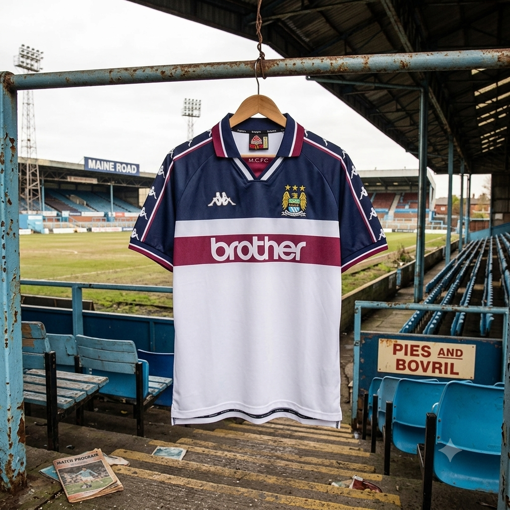 Manchester City FC 97/99 Away Retro Jersey.