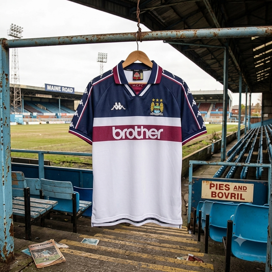 Manchester City FC 97/99 Away Retro Jersey.