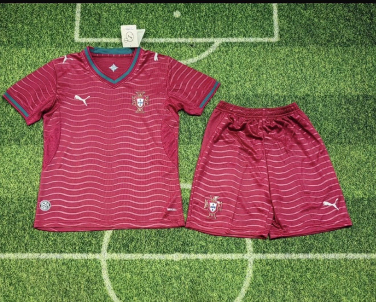 Portugal 🇵🇹 World Cup 2026 Kids Kit Set, Home Jersey Shorts & Socks.