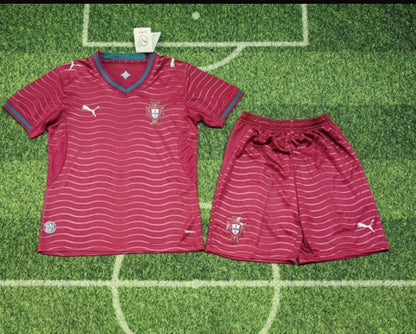 Portugal 🇵🇹 World Cup 2026 Kids Kit Set, Home Jersey Shorts & Socks.