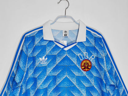 Germany (East) The DDR 🇩🇪 1988/90 Away Long Sleeve Jersey. The last East Germany kit ever made. - World Cup Retro Soccer Shop