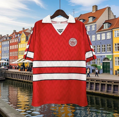 Denmark 🇩🇰 Euro 1988 Home Jersey. - World Cup Retro Soccer Shop