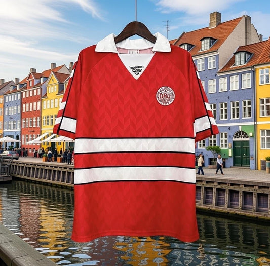 Denmark 🇩🇰 Euro 1988 Home Jersey. - World Cup Retro Soccer Shop