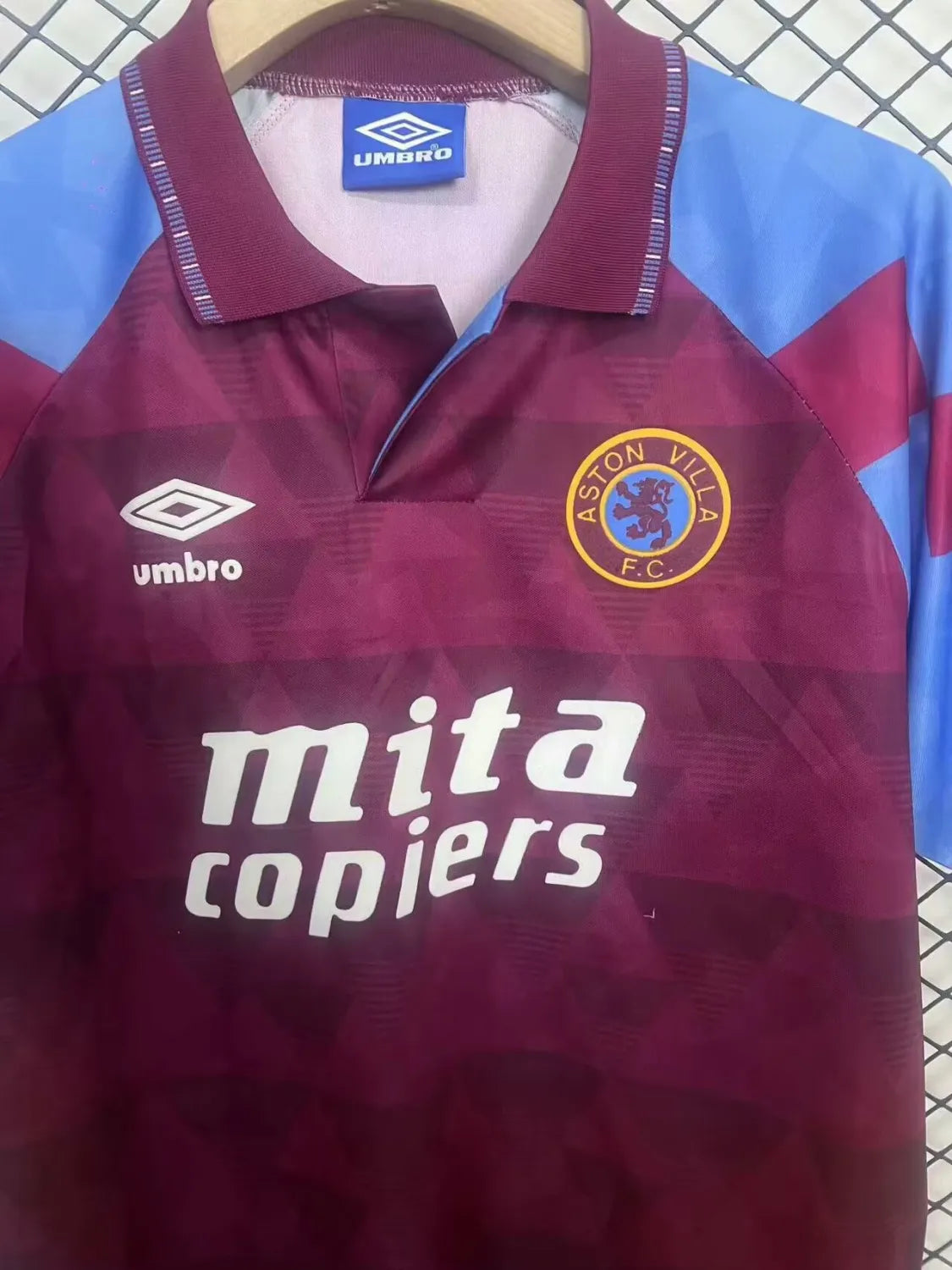 Aston Villa FC 1990 Retro Home Jersey.