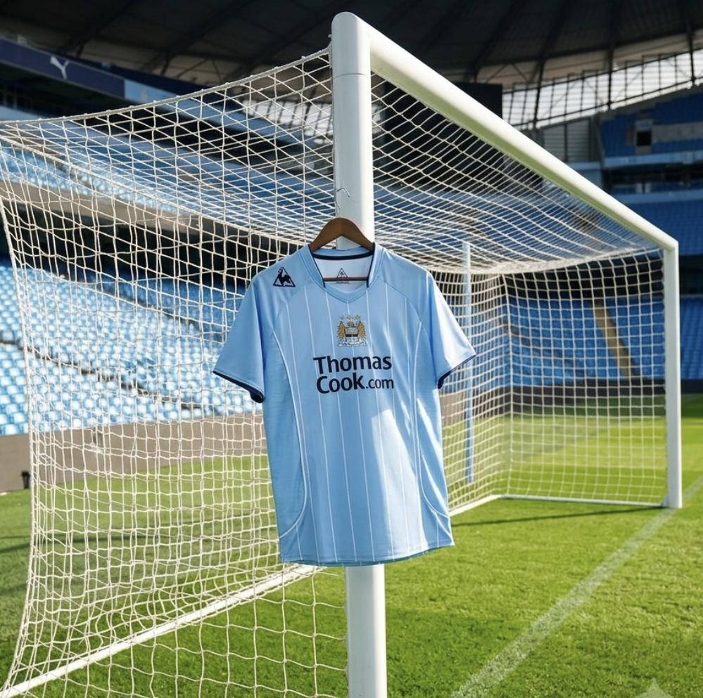 Manchester City FC 2007/08 Home Retro Jersey.