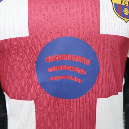 Barcelona FC 26/27 4th short sleeve jersey, retro soccer style, featuring team crest and vibrant design, from World Cup Retro Soccer Shop.